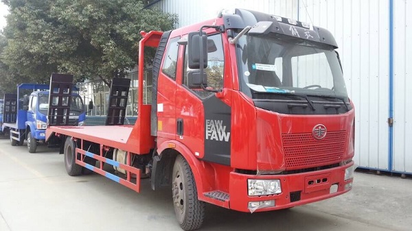 解放J6國五單橋平板運輸車CLW5161TPBC5型挖掘機運輸車